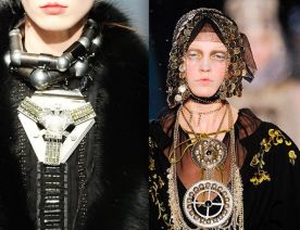Masyvūs ir ekstravagantiški kaklo papuošalai (Lanvin, John Galliano) Masyvūs ir ekstravagantiški kaklo papuošalai (Lanvin, John Galliano)